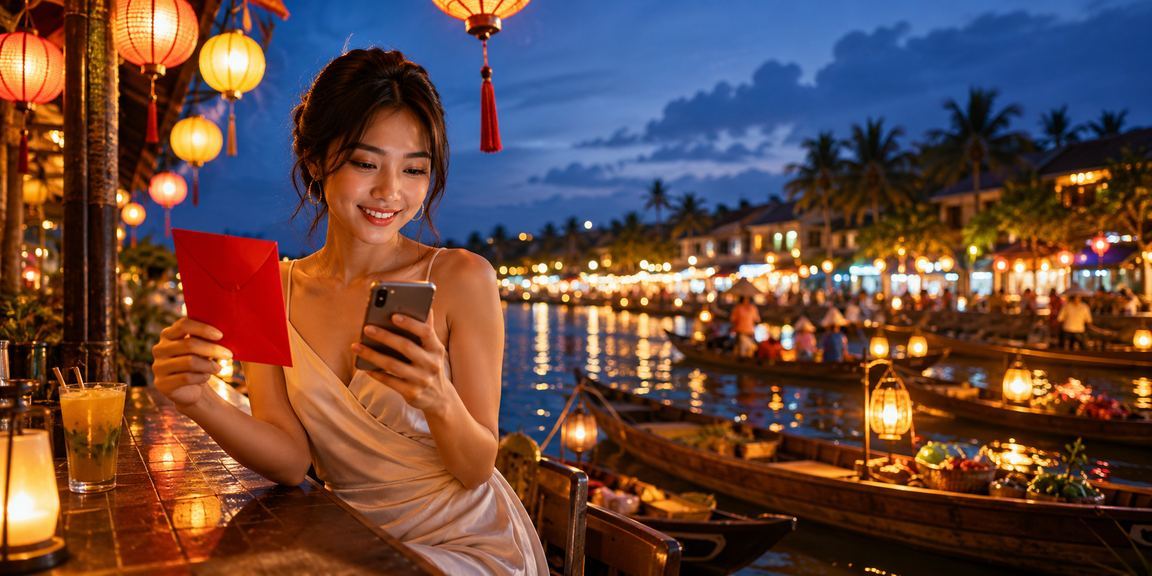 Không khí chợ đêm Phan Thiết với bầu không khí giải trí sôi động và nhộn nhịp